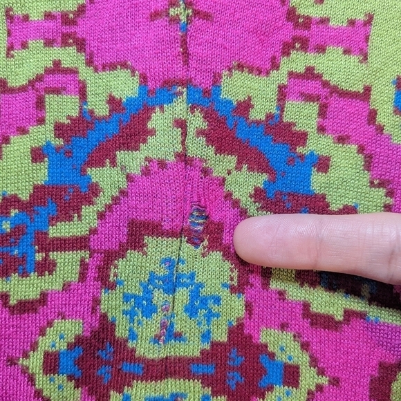 Anthropologie Freeway Colorful Oversized Sweater Cardigan Cape Maximalist Retro - Picture 12 of 14